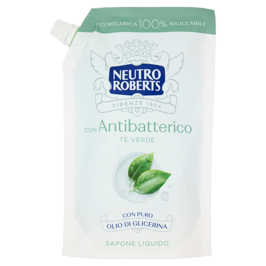 Neutro Roberts con Antibatterico Tè Verde Sapone Liquido Ecoricarica 400 ml