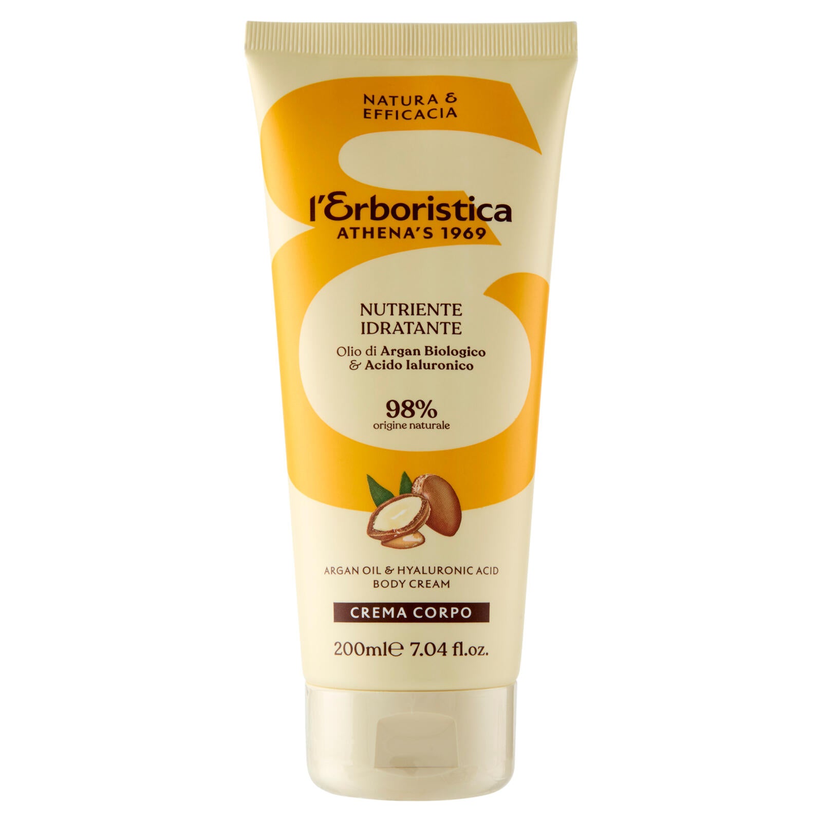 l'Erboristica Crema Corpo Nutriente Idratante Olio di Argan Biolologico & Acido laluronico 200 ml