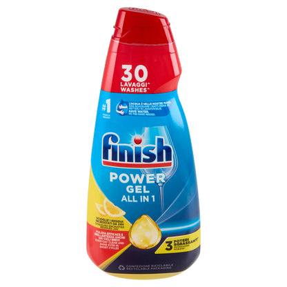 Finish Power Gel Lemon liquido lavastoviglie 30 lavaggi 600 ml