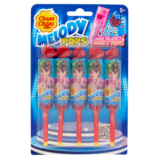 Chupa Chups Melody Pops Aroma Fragola 5 x 15 g