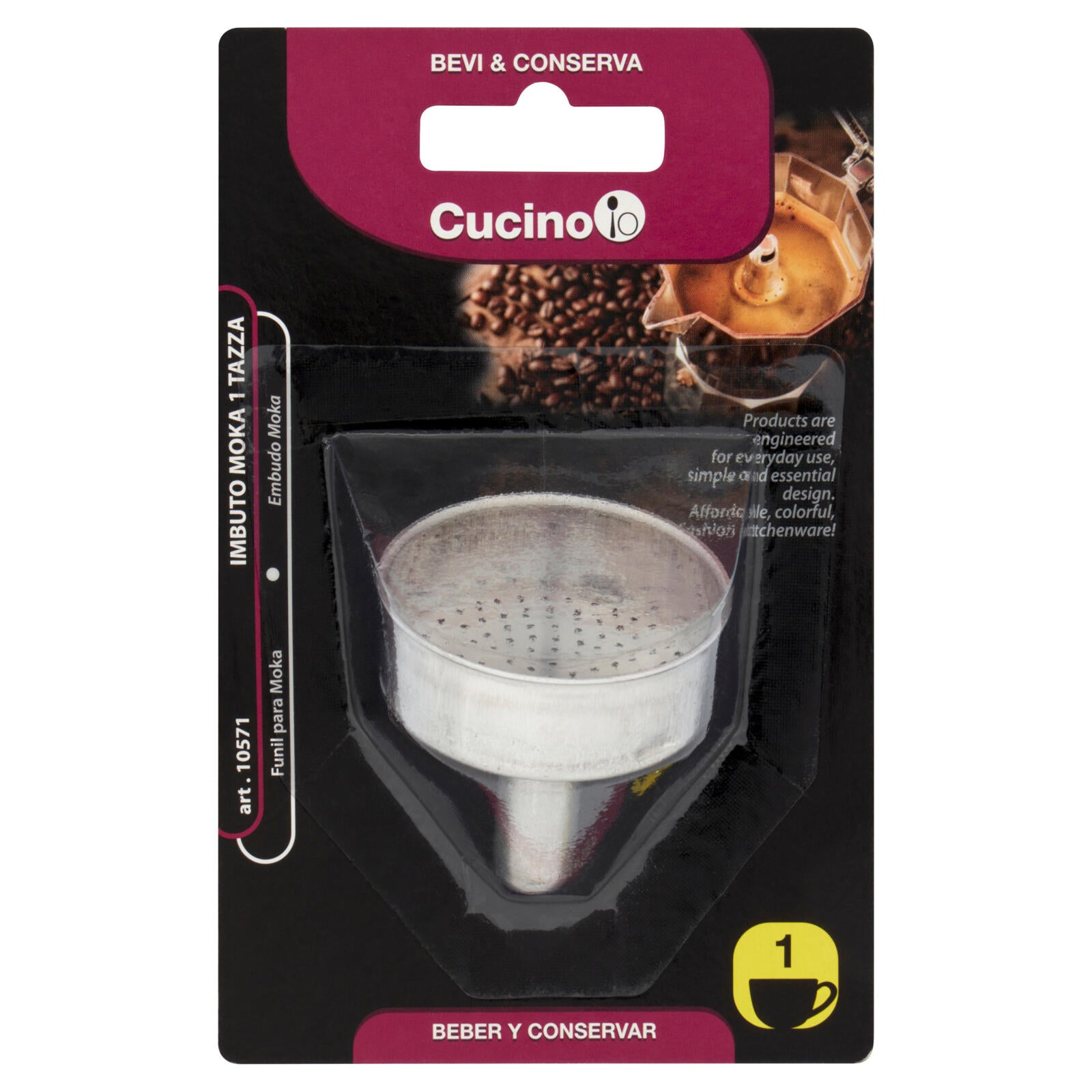 Cucino io Bevi & Conserva Imbuto Moka 1 Tazza