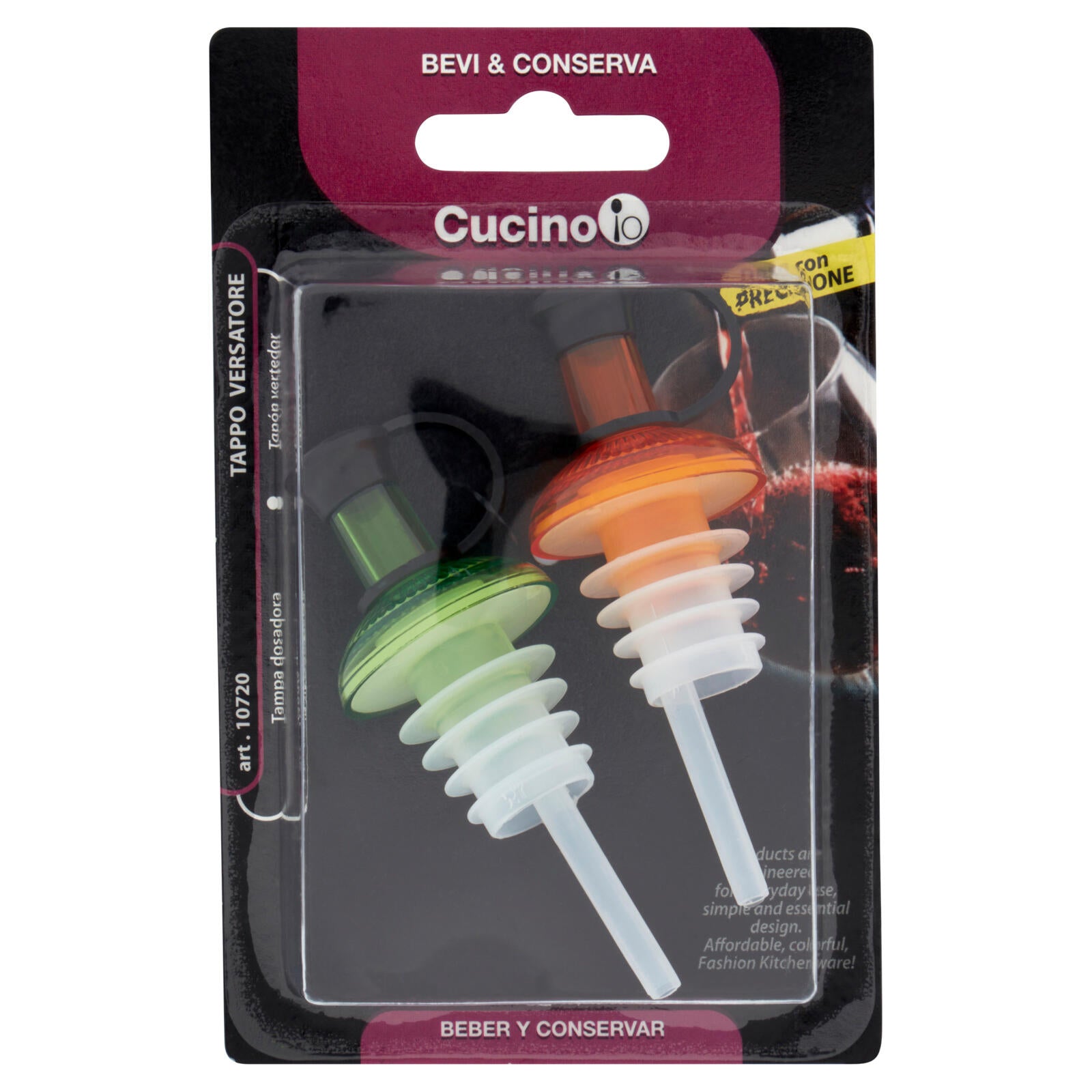 Cucino io Bevi & Conserva Tappo Versatore 2 pz