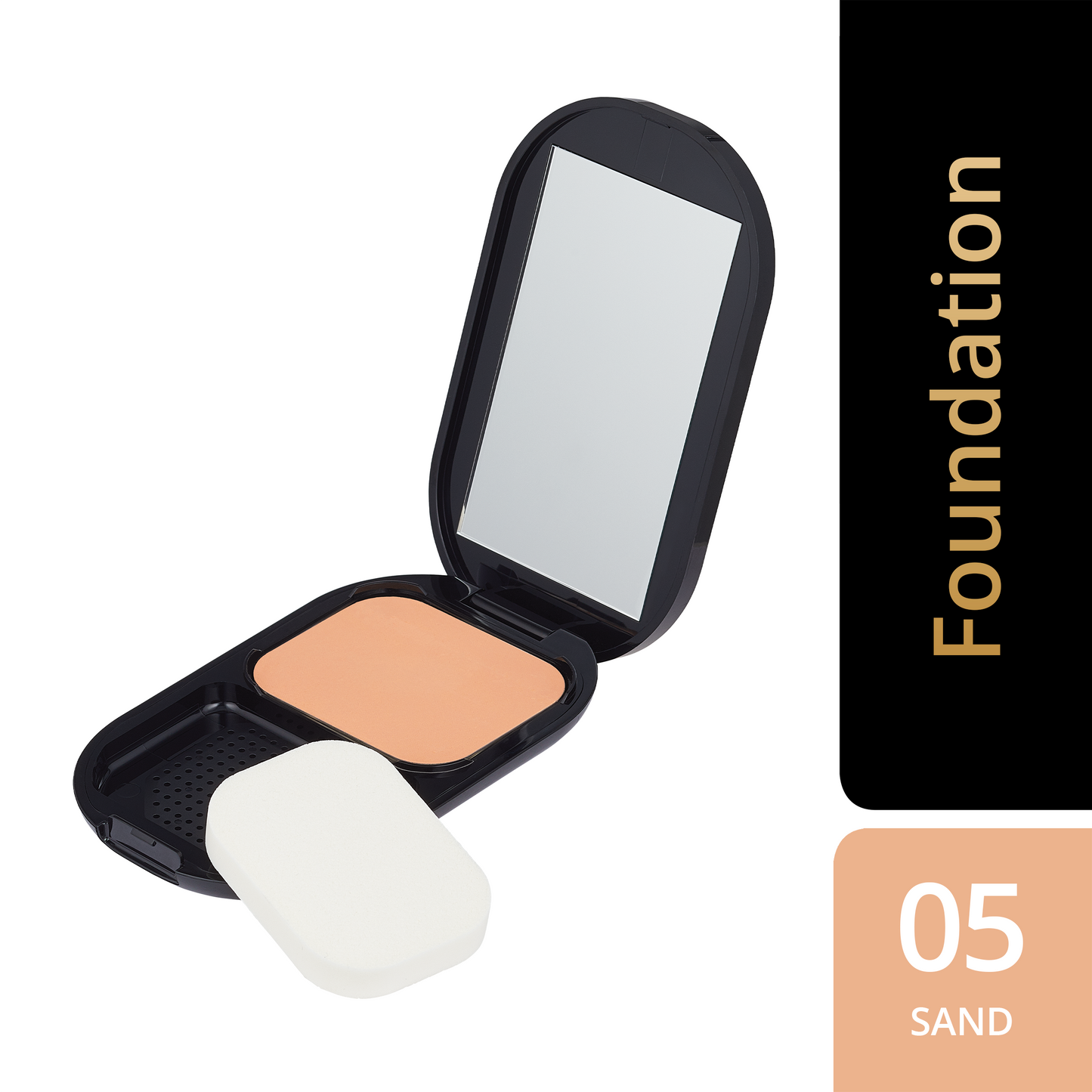 Max Factor - Fondotinta Compatto Facefinity Compact - Formula Opacizzante a Lunga Durata - 05 Sand - 10 g