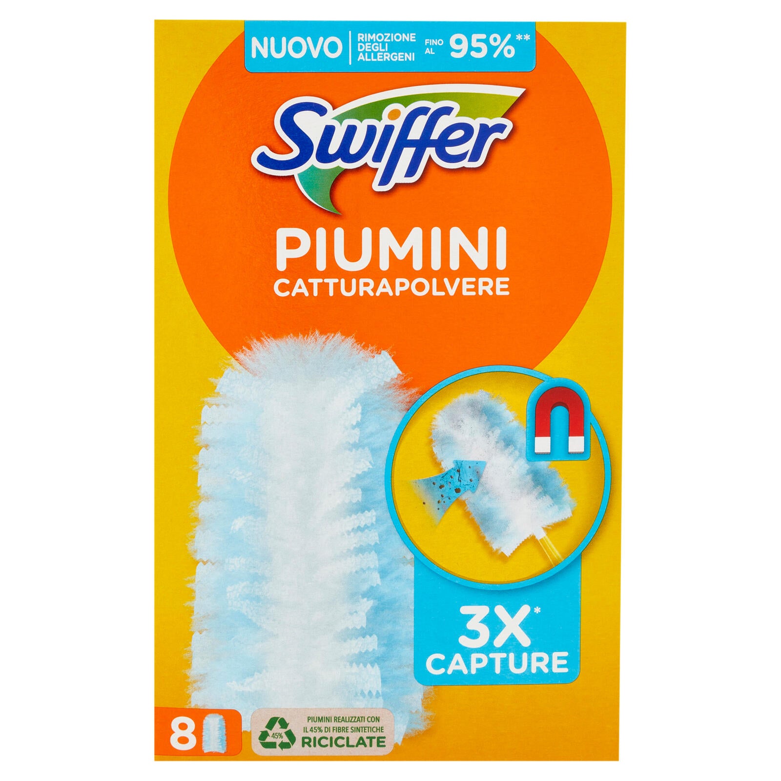 Swiffer Duster Cattura Polvere - Ricarica 8 Piumini per spolverare