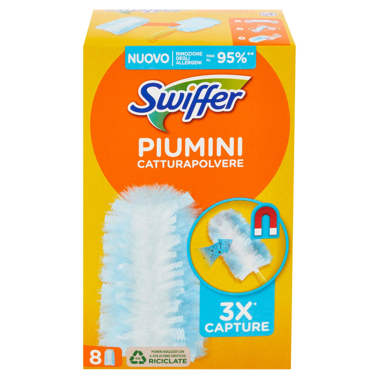 Swiffer Duster Cattura Polvere - Ricarica 8 Piumini per spolverare