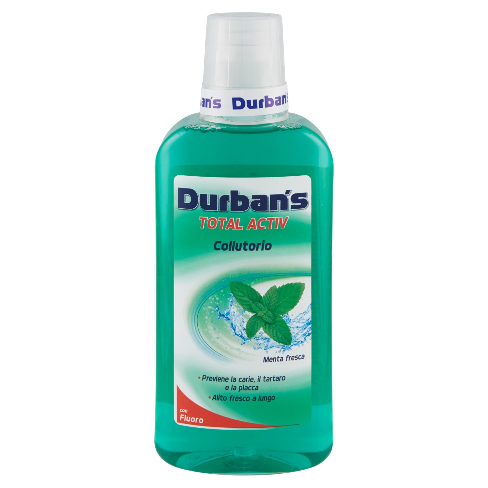 Durban's Total Activ con Fluoro Collutorio Menta fresca 500 ml ->