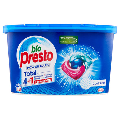 BIO PRESTO Power Caps Classico 18 Lavaggi 18 x 12 g