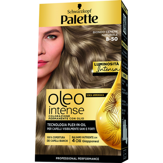 PALETTE - OLEO INTENSE 8-50 BIONDO CENERE NATURALE TECNOLOGIA PLEX-IN-OIL SENZA AMMONIACA