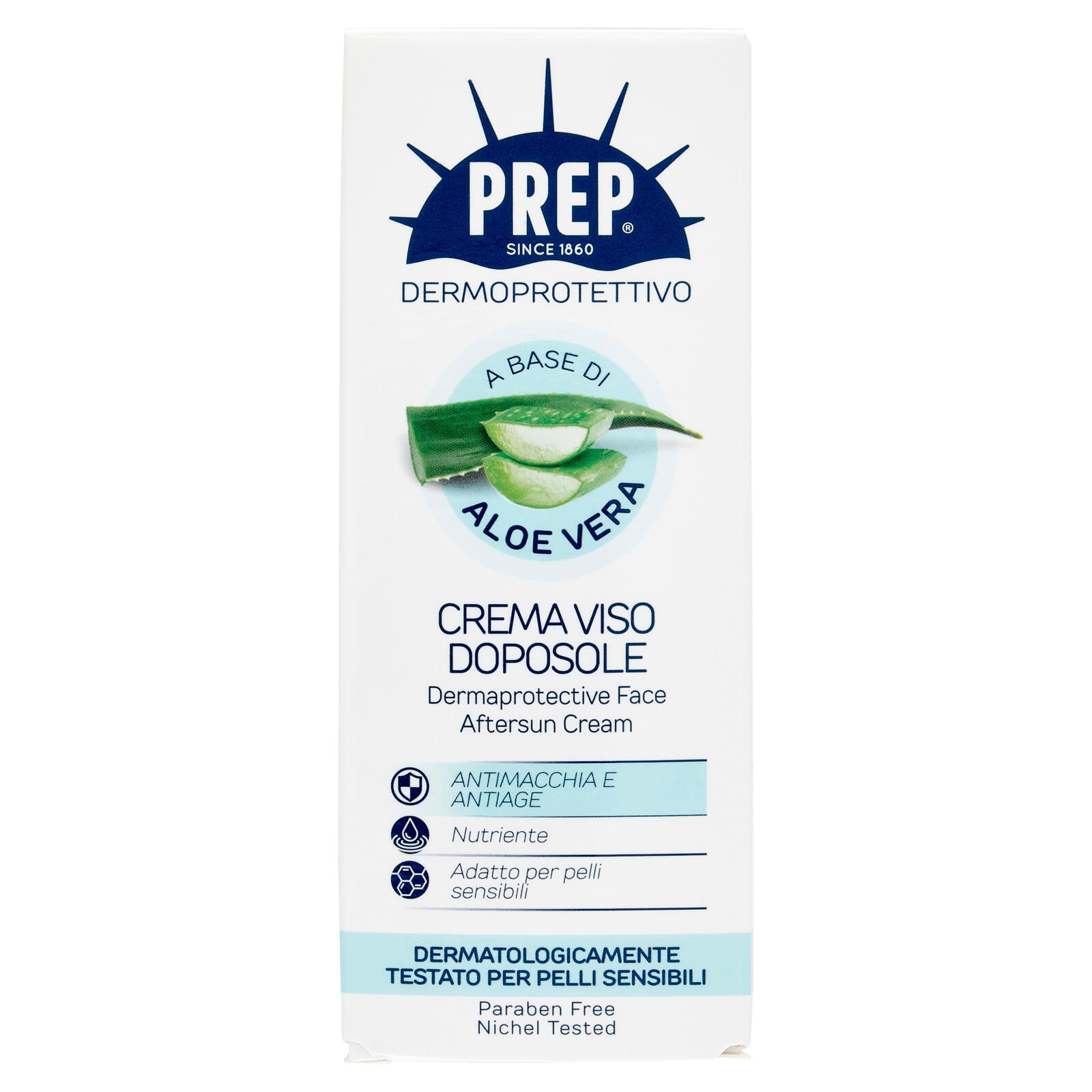 Prep Dermoprotettivo a Base di Aloe Vera Crema Viso Doposole 50 ml