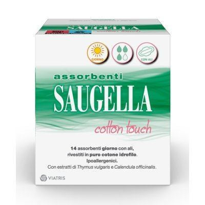 Saugella - Assorbenti Giorno Con Ali Cotton Touch - 14 Pz