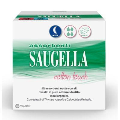 Saugella - Assorbenti Notte Con Ali - 12 Pz