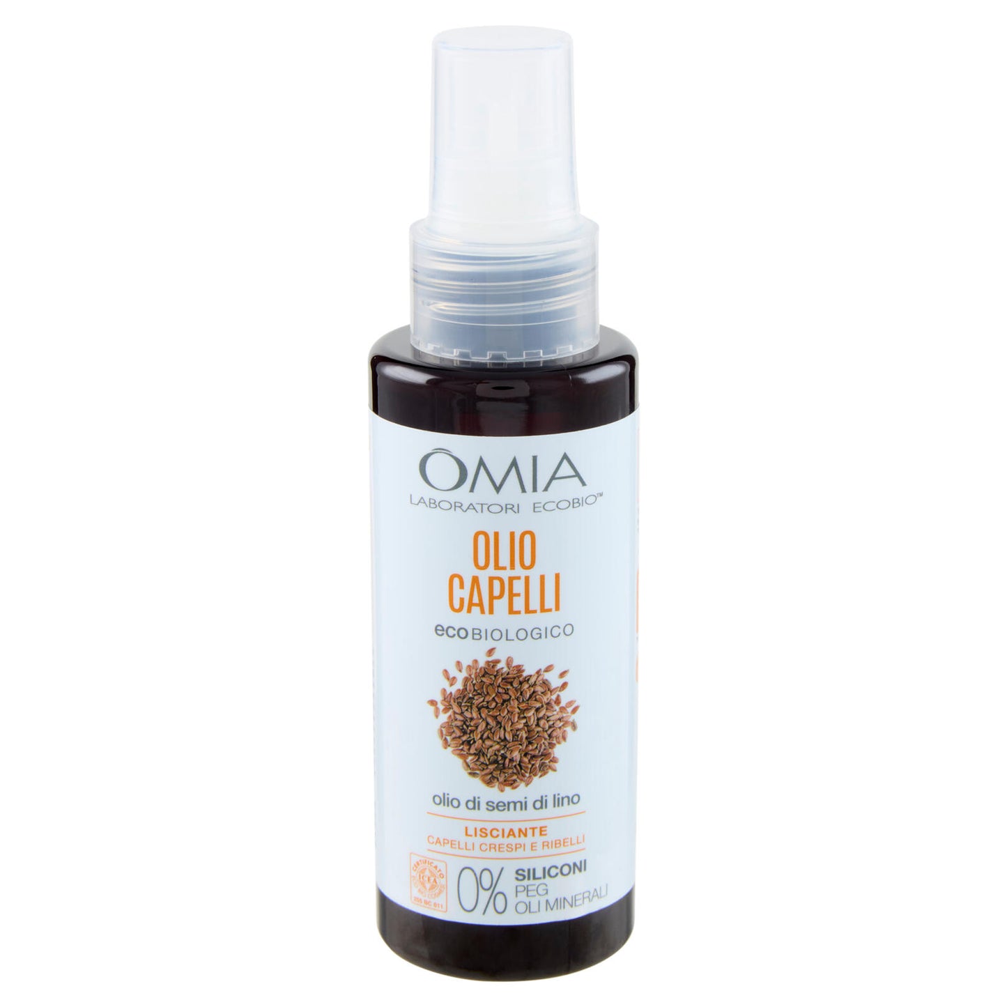 Omia Laboratori Ecobio eco Biologico Olio Capelli olio di semi di lino Lisciante 100 ml