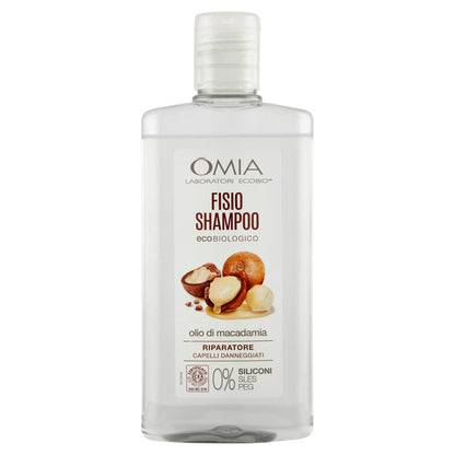 Omia Laboratori Ecobio Fisio Shampoo ecobiologico olio di macadamia Riparatore 200 ml