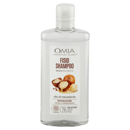 Omia Laboratori Ecobio Fisio Shampoo ecobiologico olio di macadamia Riparatore 200 ml