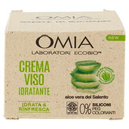 Omia Laboratori Ecobio Crema Viso Idratante aloe vera del Salento 50 ml