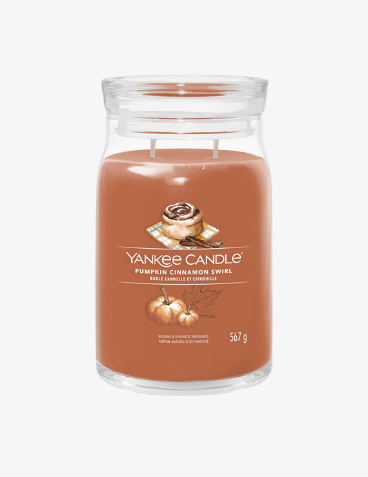 Yankee Candle Signature - Giara grande Pumpkin Cinnamon Swirl