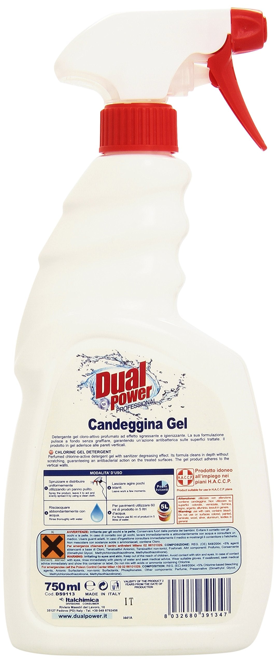 Dual Power - Candeggina Gel Sgrassatore Ultra Base - 750ml