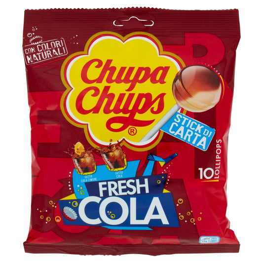 Chupa Chups Fresh Cola Lollipops 10 x 12 g