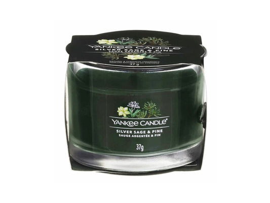 Yankee Candle - Candela votiva in vetro Silver Sage & Pine