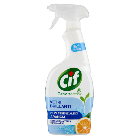 Cif Greenactive Vetri Brillanti Olio Essenziale di Arancia 650 ml