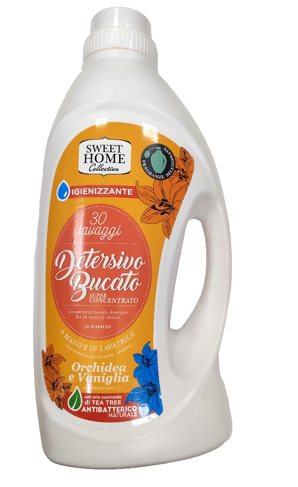 SWEET HOME - Detersivo Bucato Igienizzante Orchidea e Vaniglia 30 Lavaggi