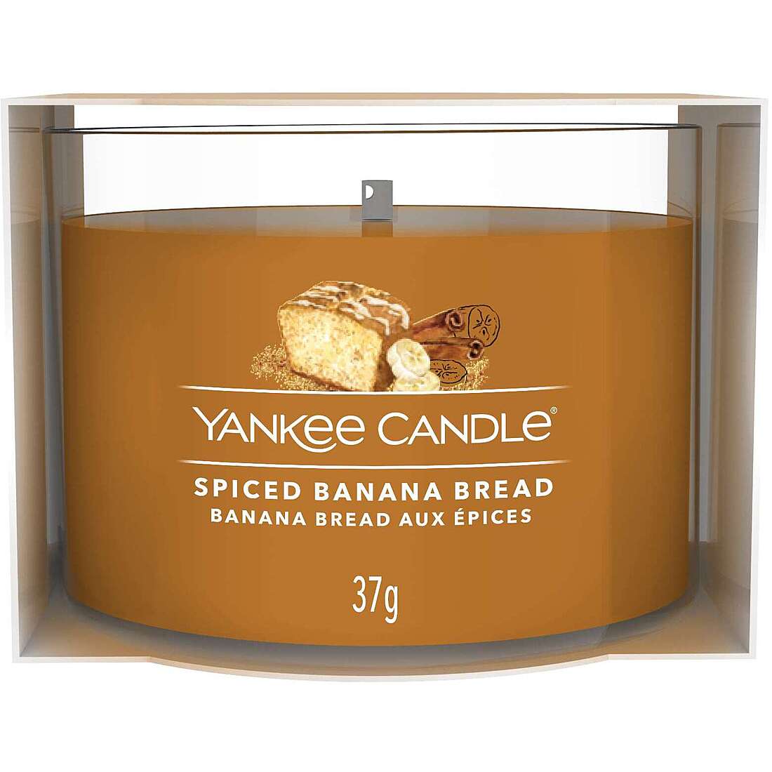 Yankee Candle - Candela votiva in vetro  Spiced Banana Bread