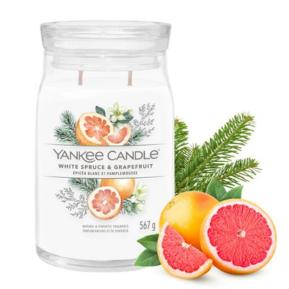 Yankee Candle Signature - Giara grande White Spruce & Grapefruit