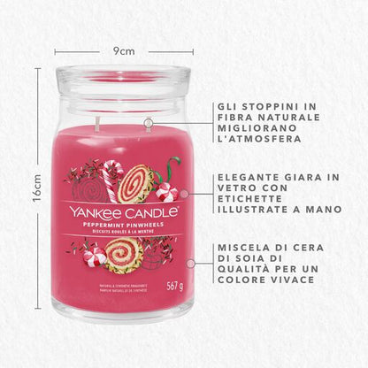 Yankee Candle Signature - Giara grande Peppermint Pinwheels