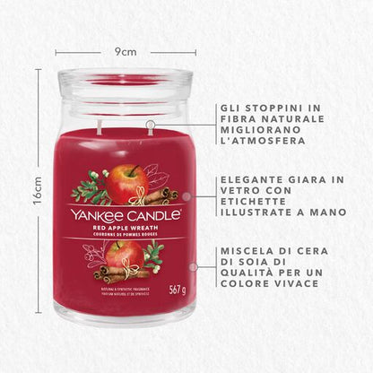 Yankee Candle Signature - Giara grande Red Apple Wreath