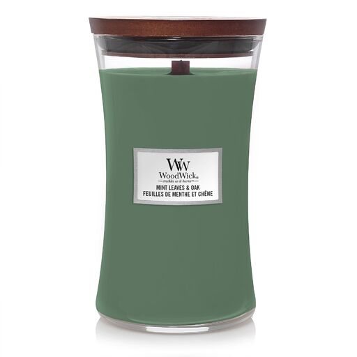 Woodwick - Candela Grande Mint Leaves & Oak