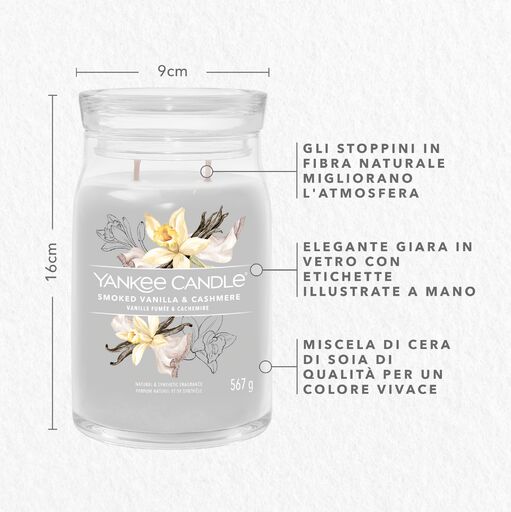 Yankee Candle Signature - Giara grande Smoked Vanilla & Cashmere