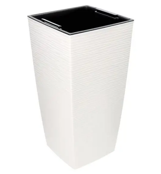 VASO BIANCO 25X25X46,5 CM - con inserto