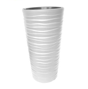 VASO BORA ALTO ROTONDO BIANCO 40XH75 CM