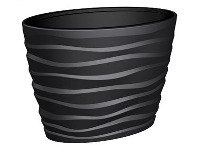 VASO BORA OVALE ANTRACITE 60X39XH42 CM