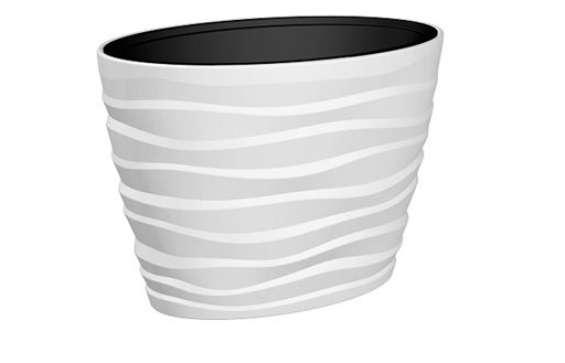 VASO BORA OVALE BIANCO 60X39XH58 CM