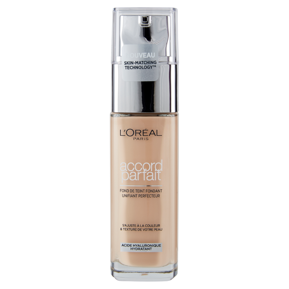 L&#39;Or&#233;al Paris Accord Parfait, Fondotinta Liquido con Acido Ialuronico, 1.5.N Lin/Linen, 30 ml