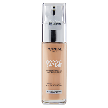 L&#39;Or&#233;al Paris Accord Parfait, Fondotinta Liquido con Acido Ialuronico, 3.5.D goldpeach, 30 ml