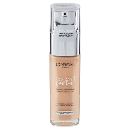 L&#39;Or&#233;al Paris Accord Parfait, Fondotinta Liquido con Acido Ialuronico, 3.5.D goldpeach, 30 ml