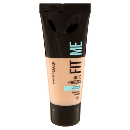 Maybelline New York Fondotinta Fit Me Matte&amp;Poreless, Finish Opacizzante, 115 Ivory 30 ml