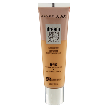 Maybelline New York Fondotinta Liquido Dream Urban City, SPF 50, 305 Golden Ambre