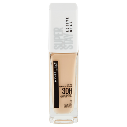 Maybelline New York Fondotinta Liquido SuperStay 30H Active Wear, Warm Nude (31), 30 ml