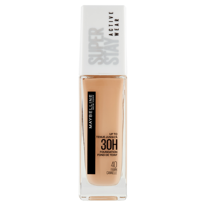 Maybelline New York Fondotinta Liquido SuperStay 30H Active Wear, Fawn (40), 30 ml