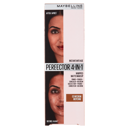 Maybelline New York Fondotinta Perfezionante Instant Perfector, 4 Prodotti in 1, Medium, 30 ml