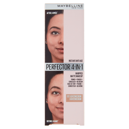 Maybelline New York Fondotinta Perfezionante Instant Perfector, 4 Prodotti in 1, Light Medium, 30 ml