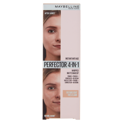 Maybelline New York Fondotinta Perfezionante Instant Perfector, 4 Prodotti in 1, Fair Light, 30 ml