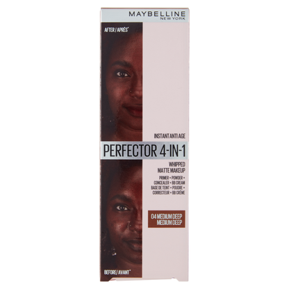 Maybelline New York Fondotinta Perfezionante Instant Perfector, 4 Prodotti in 1, Medium Deep, 30 ml