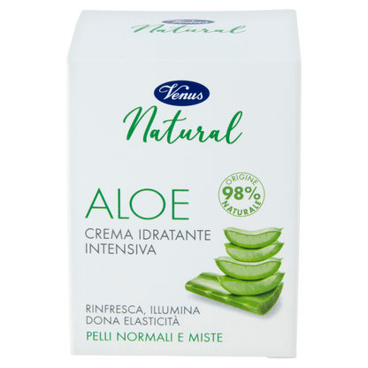 Venus Natural Aloe Crema Idratante Intensiva Pelli Normali e Miste 50 mL