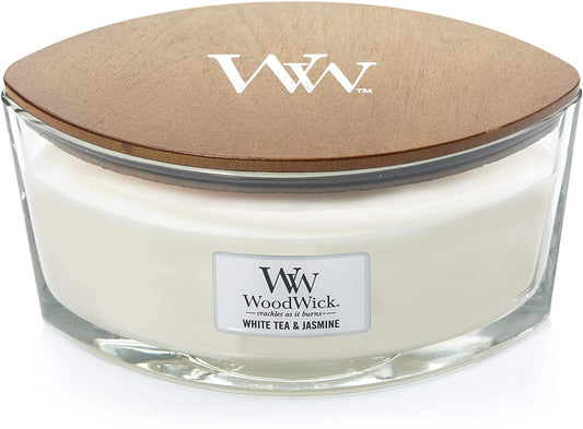 WoodWick - Candela Ellipse White Tea & Jasmine