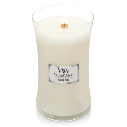 Woodwick - Candela Grande White Teak - Home and Glam