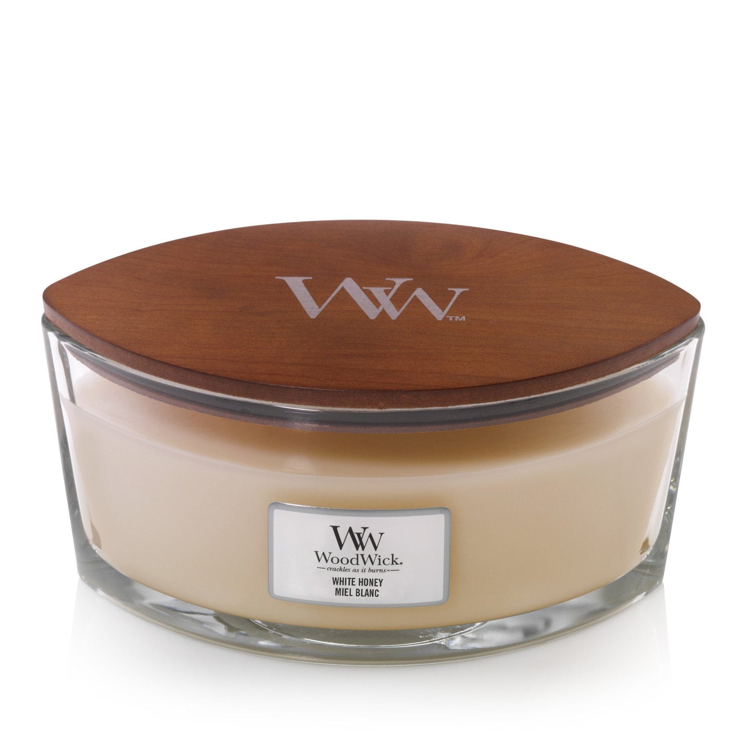 Woodwick - Candela Ellipse White Honey - Home and Glam